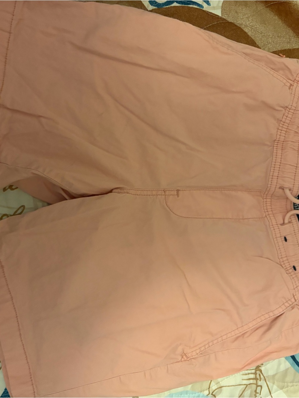 Hollister Men's Pale Pink Drawstring Athletic Shorts